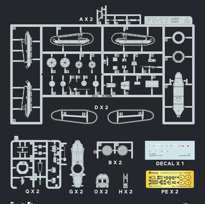 Flyhawk FH3009 Renault FT 75 BS 1/72 – immagine 2