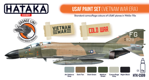Hataka HTK-CS09 ORANGE LINE – USAF Paint Set (Vietnam war-era) 6x17ml – immagine 2