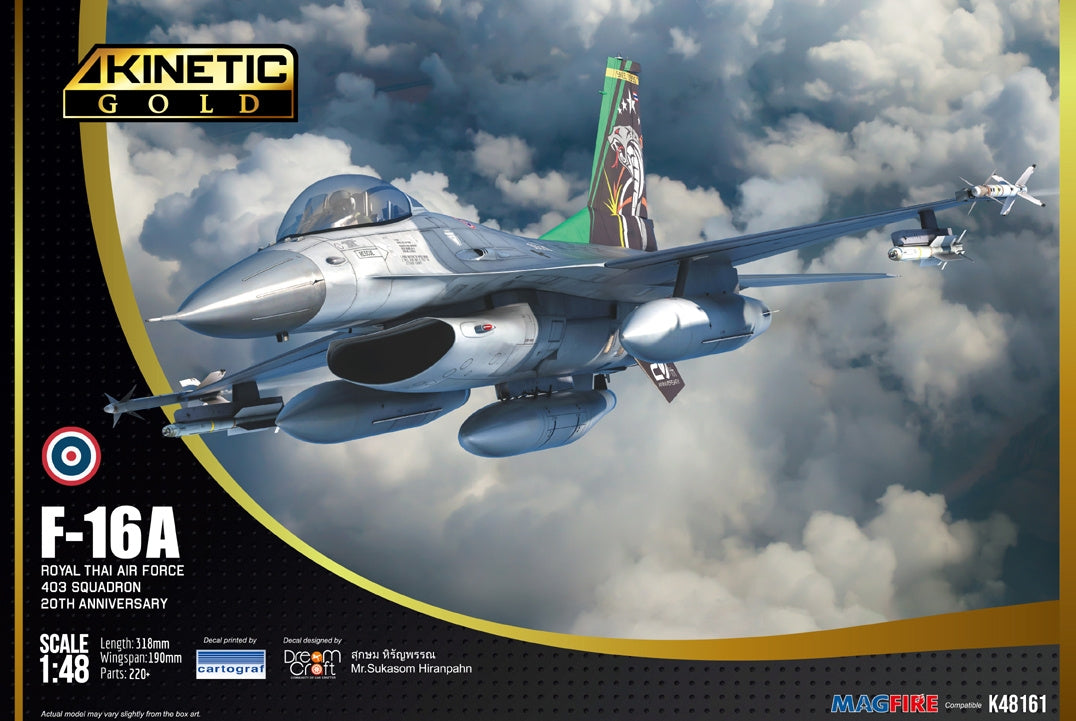 Kinetic K48161 F-16A eMLU Royal Thai Airforce &amp;quot;Cobra BVR&amp;quot; 1/48 – Bild 2