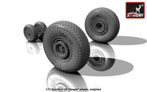 Armory Models AW72040 Iljushin IL-28 Beagle wheels, weighted 1/72 – immagine 2
