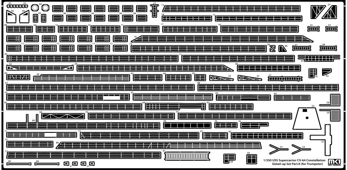 MK1 Design MS-35048 CV-64 Constellation Detail-up Part DX for Trumpeter 1/350 – immagine 22