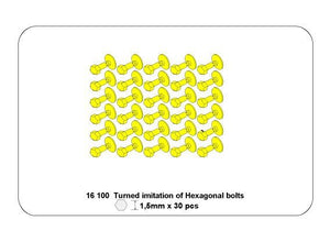 Aber 16100 Imitation tournée de boulons hexagonaux x30 pièces (1/16) – image 5