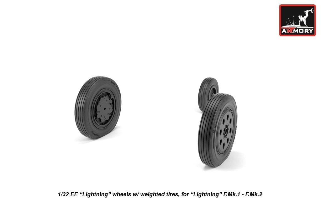 Armory Models AW32401 EE Lightning wheels w/ weighted tires, early 1/32 – zdjęcie 4