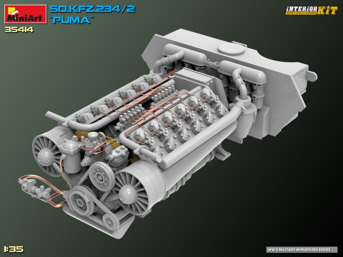 MiniArt 35414 Sd.Kfz. 234/2 PUMA. INTERIOR KIT 1/35 – immagine 20