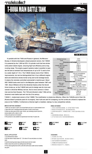 Modelcollect UA72062 Russian T-80UA Main Battle Tank 1/72 – Bild 2