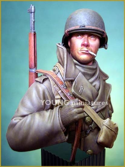 Young Miniatures YM1812 US SOLDIER ARDENNES 1944 1/10 – zdjęcie 5