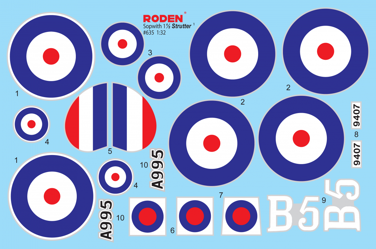 Roden 635 Sopwith 11/2 Strutter 1/32 – immagine 3
