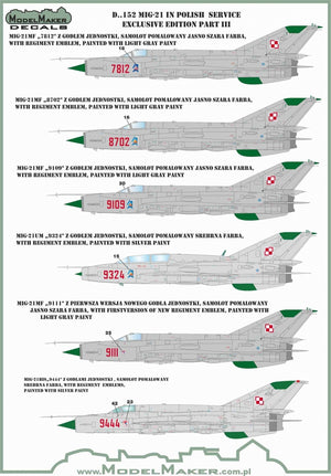 ModelMaker Decals D48152 MiG-21 in Polish service exclusive edition part III 1/48 – immagine 6