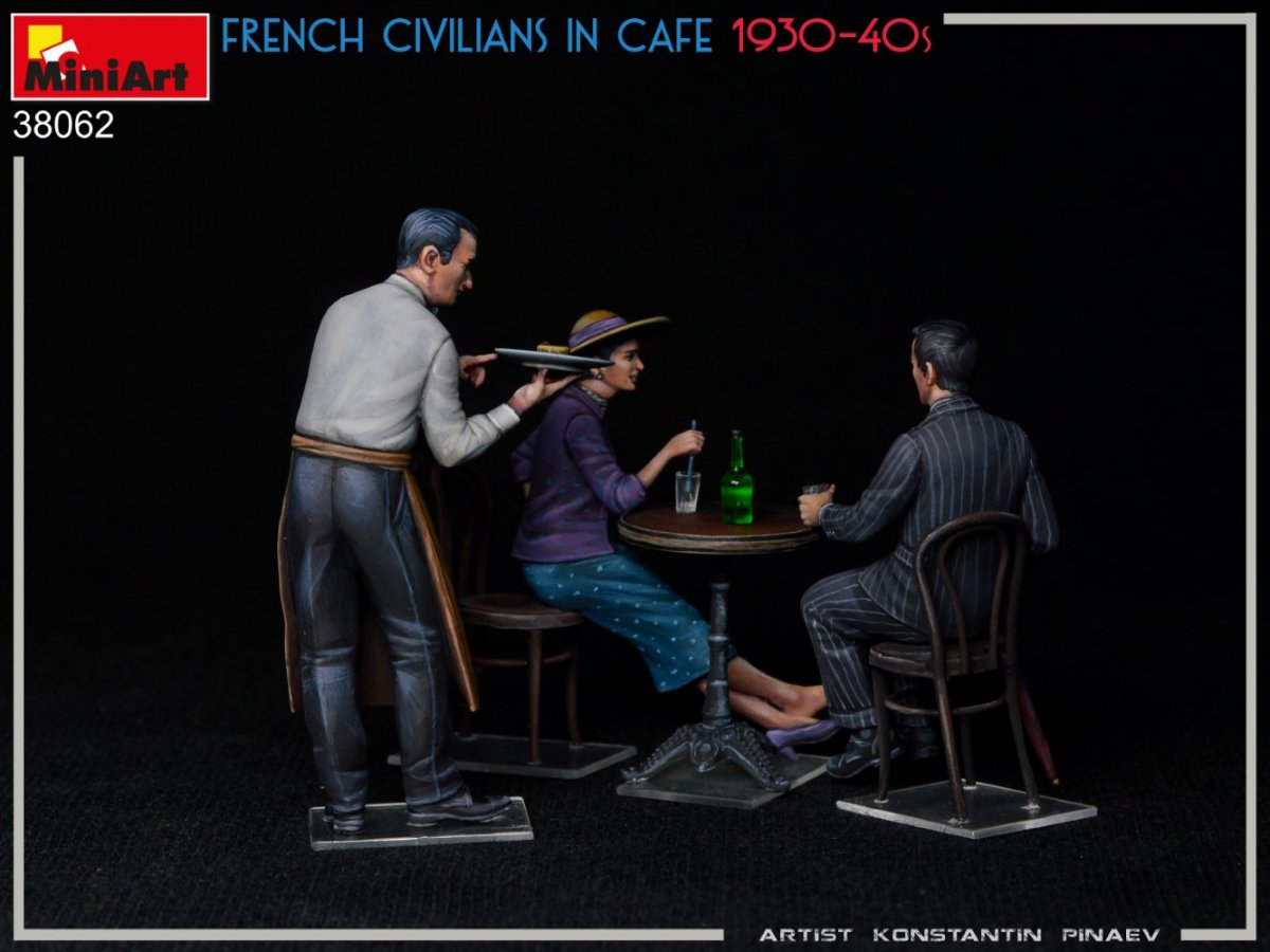 MiniArt 38062 FRENCH CIVILIANS IN CAFE 1930-40S 1/35 – zdjęcie 6