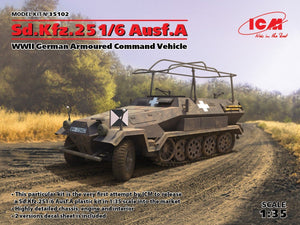 ICM 35102 Sd.Kfz.251/6 Ausf.A, Véhicule de commandement blindé allemand de la Seconde Guerre mondiale (1/35)