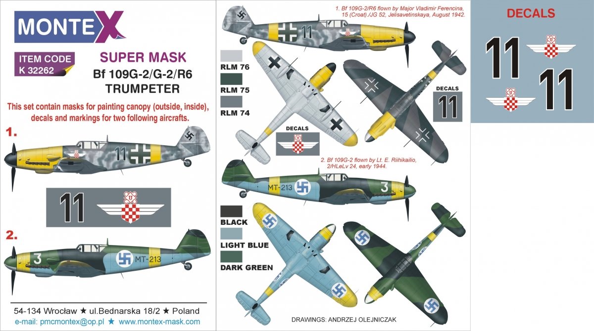 Montex K32262 Bf 109G-2 1/32