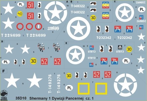ToRo Model 35D10 - Polish Sherman tanks - 1st Polish Armoured Division, NWE 1944-45 vol.1 1/35