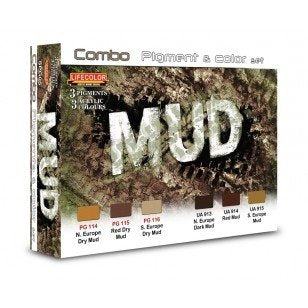 Pigments et colorants Lifecolor SPG05 Mud 6 x 22 ml