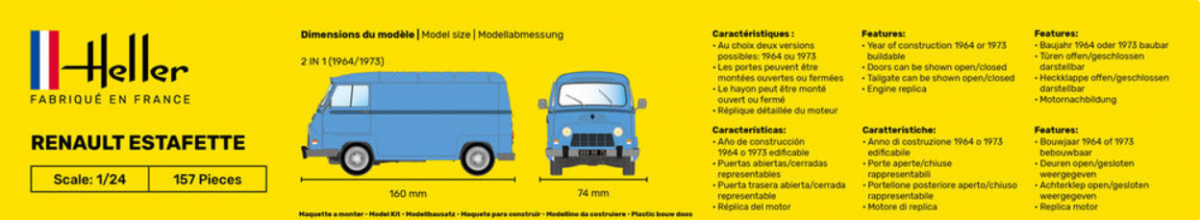 Heller 80743 Renault Estafette New Mould 1/24 – Bild 3