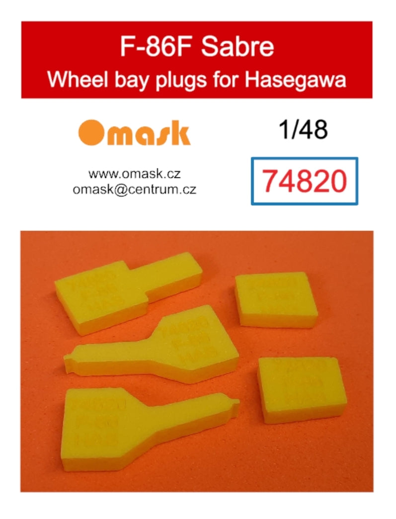 Omask 74820 F-86F Sabre wheel bay plugs (for Hasegawa) 1/48