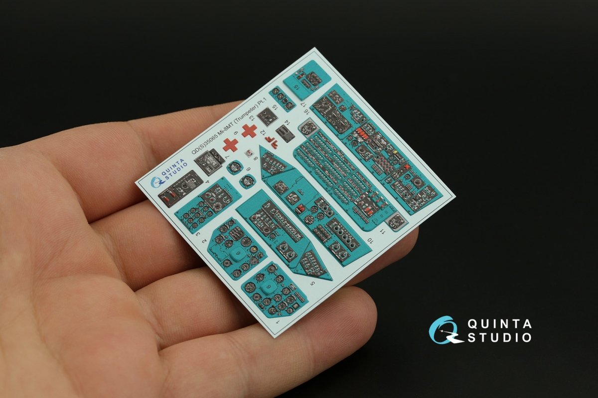 Quinta Studio QDS-35065 Mi-8MT 3D-Printed &amp;amp; coloured Interior on decal paper (Trumpeter) (Small version) 1/35 – immagine 4