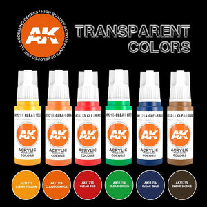 AK Interactive AK11758 TRANSPARENT COLORS SET 6x17ml – immagine 2