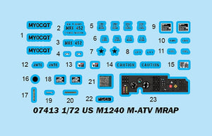 Trumpeter 07413 US M1240 M-ATV MRAP 1/72 – imagen 4