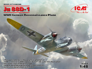 ICM 48240 Ju 88D-1, avion de reconnaissance allemand de la Seconde Guerre mondiale, échelle 1/48