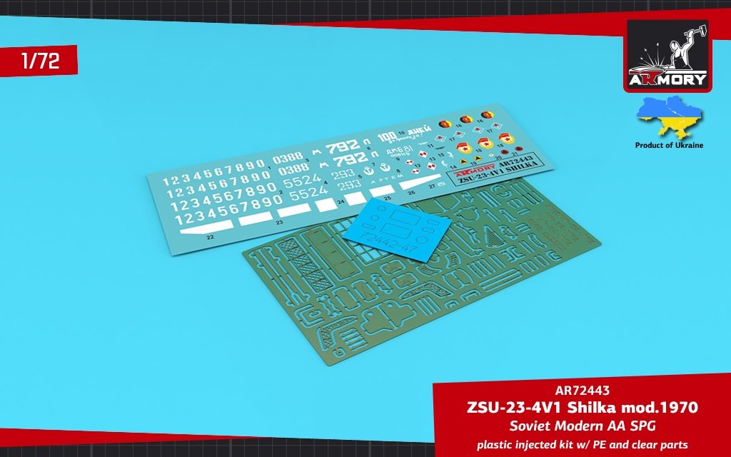 Armory Models 72443 ZSU-23-4V1 Shilka mod.1970 Soviet Modern AA SPG 1/72 – immagine 16