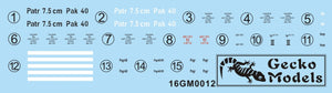 Gecko Models 16GM0012 German 7.5 cm Pak 40 Anti-Tank Gun Early Prod. 1/16 – image 7