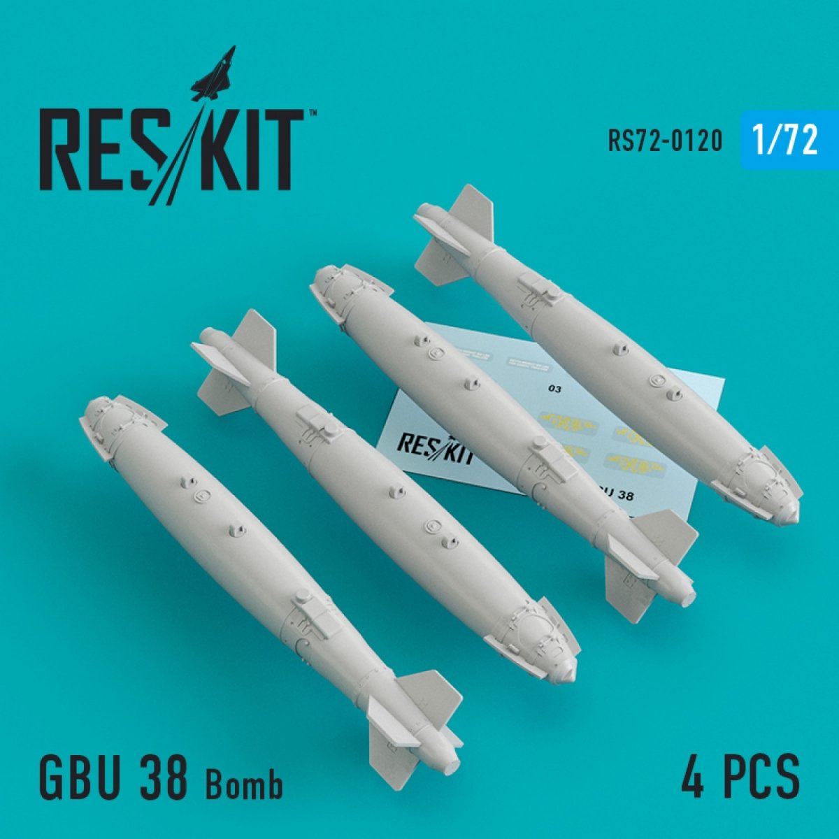RESKIT RS72-0120 GBU-38 BOMBES (4 PIÈCES) 1/72