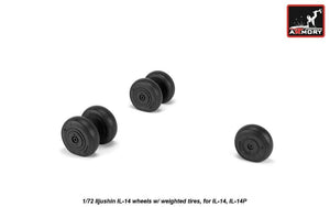 Armory Models AW72059 Iljushin IL-14 Crate wheels w/ weighted tires 1/72 – immagine 2