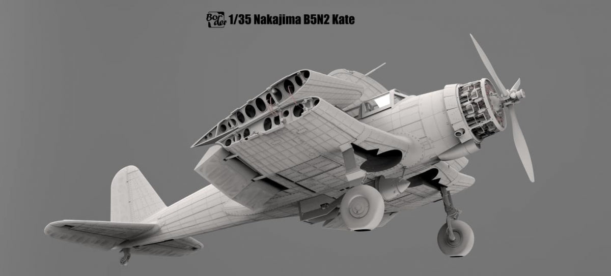 Border Model BF-005 Nakajima B5N2 Type 97 Carrier Attack Bomber &amp;quot;Kate&amp;quot; w/ Full interior 1/35 – immagine 2