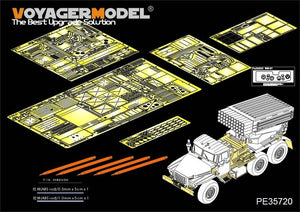 Maquette Voyager PE35720 Lance-roquettes multiple russe moderne BM-21 Grad, version de base tardive (pour TRUMPETER 01013) 1/35