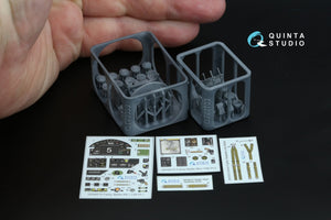 Quinta Studio QD+48574 Fairey Battle Mk.I 3D-Printed &amp;amp; coloured Interior on decal paper (Trumpeter) (with 3D-printed resin parts) 1/48 – immagine 2