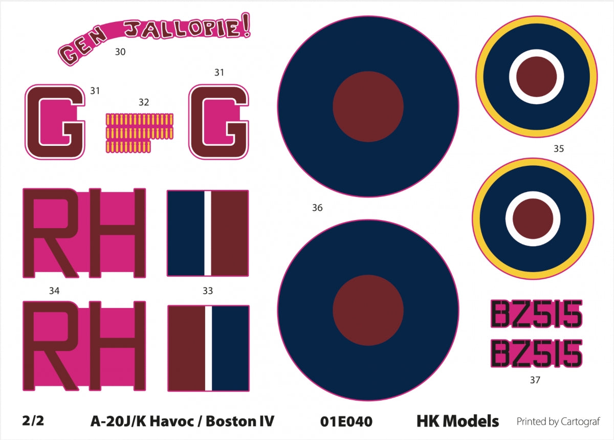 HK Models 01E040 A-20J/K Havoc / Boston IV 1/32 – immagine 9