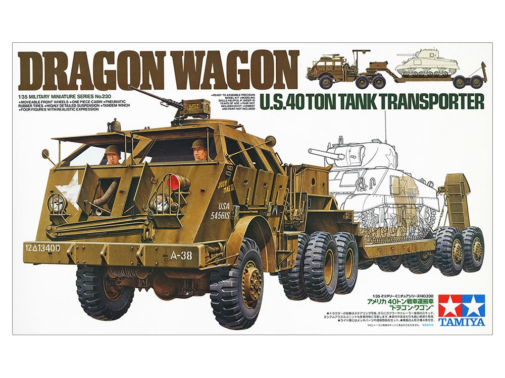 Tamiya 35230 U.S. 40 Ton Tank Transporter &amp;quot;Dragon Wagon&amp;quot; 1/35 – immagine 2