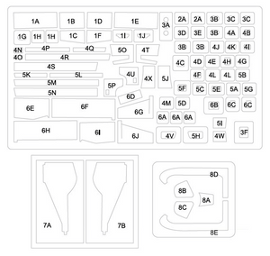 Omask 17005 P-51D masks for panels (for Tamiya) 1/72