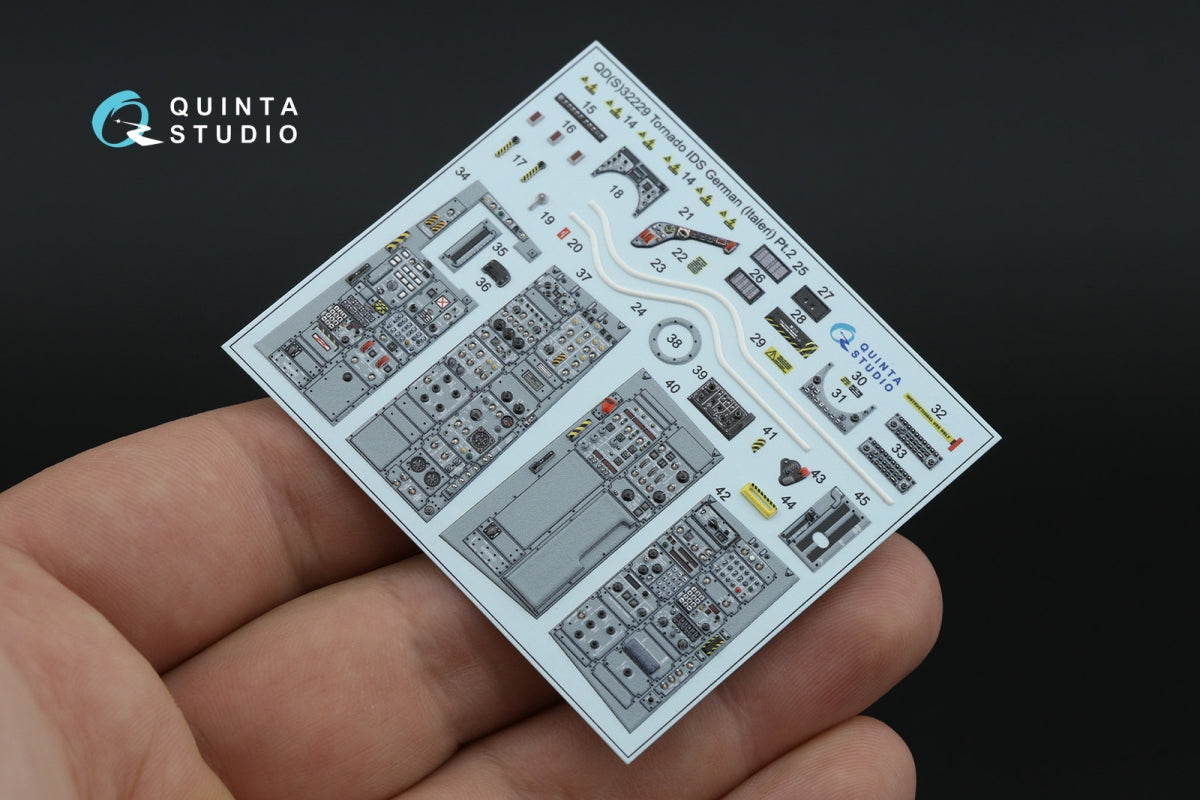 Quinta Studio QD+32229 Tornado IDS German 3D-Printed &amp;amp; coloured Interior on decal paper (Italeri) (with 3D-printed resin parts) 1/32 – Bild 8