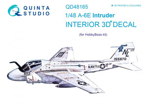 Quinta Studio QD48165 A-6E Intruder 3D-Printed &amp;amp; coloured Interior on decal paper (for HobbyBoss kit) 1/48