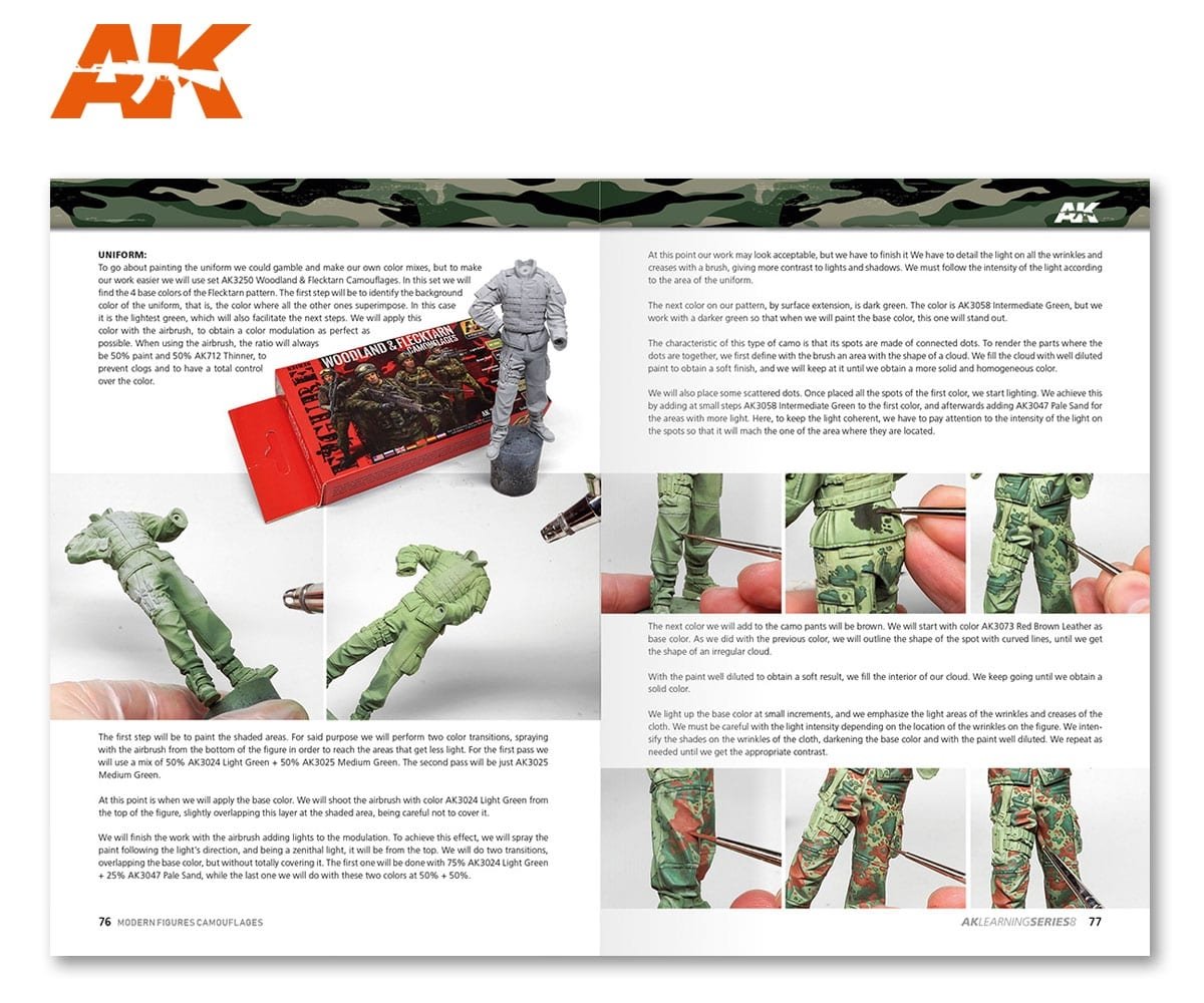 AK Interactive AK247 AK LEARNING 08: MODERN FIGURES CAMOUFLAGES (English) – zdjęcie 2