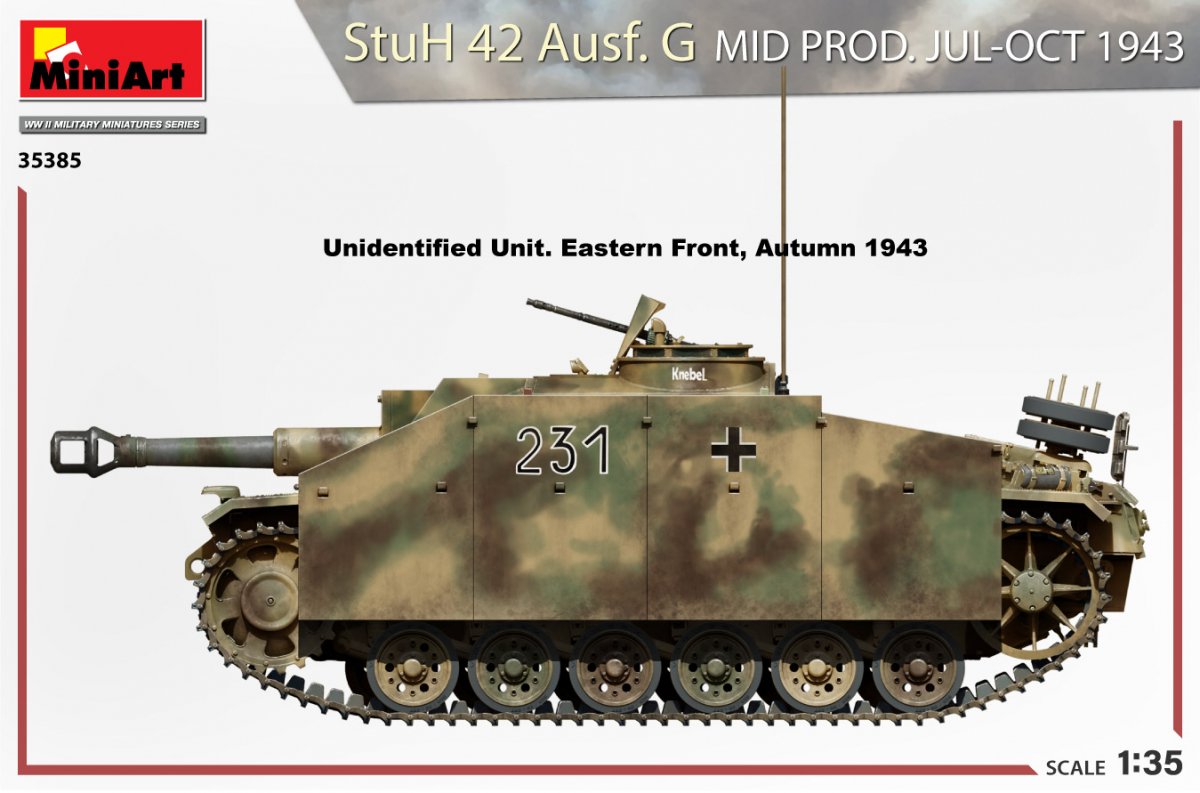 MiniArt 35385 StuH 42 Ausf. G MID PROD. JUL-OCT 1943 1/35 – zdjęcie 4