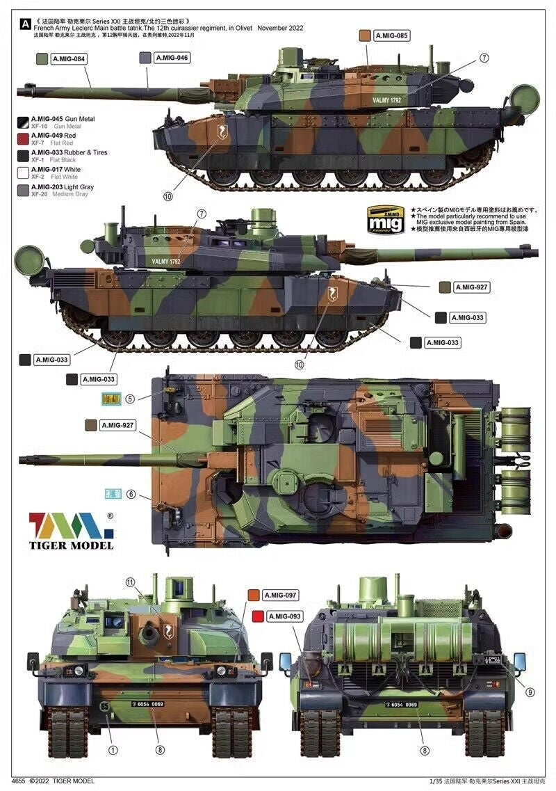 Tiger Model 4655 French Main Battle Tank Leclerc Series XXI MBT 1/35 – zdjęcie 12
