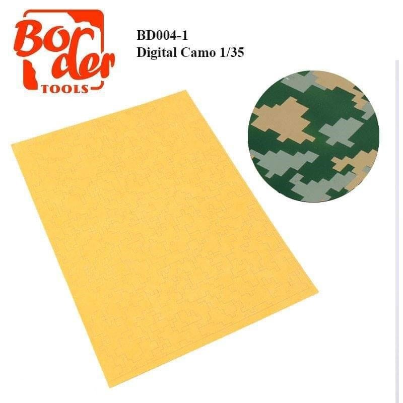 Masque prédécoupé Border Model BD0004-1 Camouflage numérique 1/35