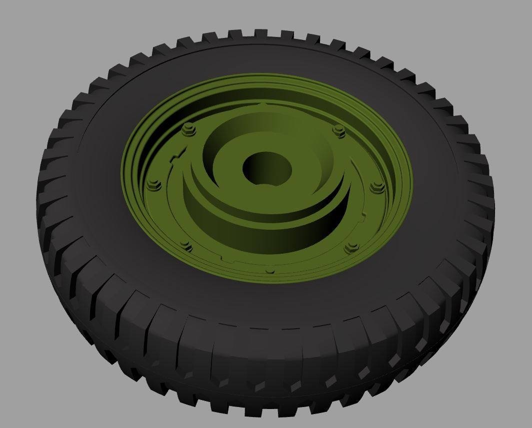 Panzer Art RE35-527 Willys MB “Jeep” road wheels (Goodyear) 1/35 – Bild 2