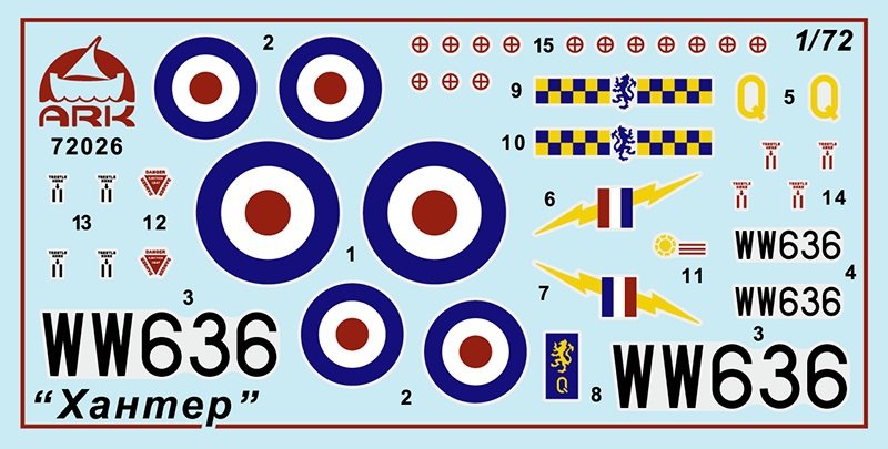 Ark Models 72026 Hawker &amp;quot;Hunter&amp;quot; F.1 British multirole fighter 1/72 – immagine 2