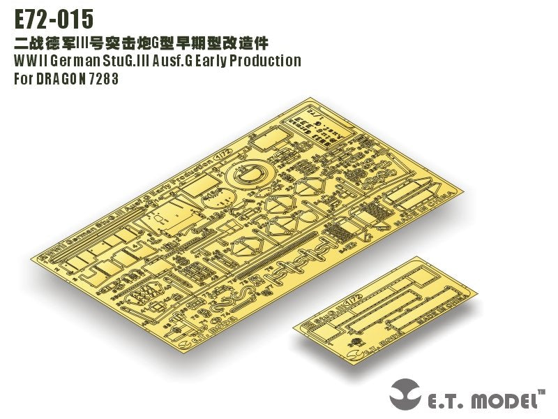 E.T. Model E72-015 WWII German StuG.III Ausf.G Early Production For DRAGON 7283 1/72 – immagine 10
