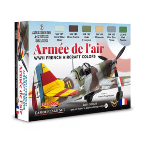 Lifecolor CS56 Acrylic paint set French Aircraft Armée de l&amp;#39;air WWII colors 6x22ml