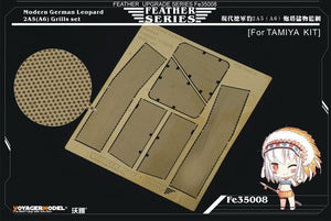 Ensemble de grilles Voyager Model FE35008 pour Leopard 2A5(A6) allemand moderne (Tamiya) au 1/35
