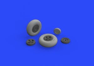 Eduard 632129 Spitfire Mk. IX wheels 4 spoke w/ smooth tire TAMIYA 1/32 – immagine 2