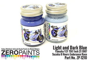 Zero Paints ZP-1210 Light and Dark Blue Yamaha YZF 750 Tech 21 Paint Set 2x30ml – immagine 2