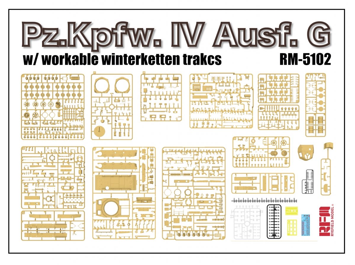 Rye Field Model 5102 Pz.Kpfw.IV Ausf.G w/Winterketten 1/35 – immagine 4