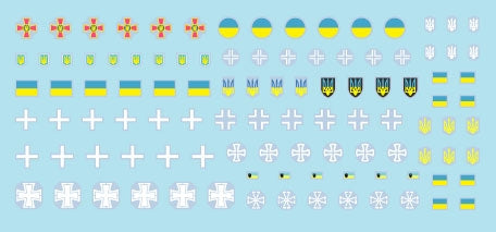 Star Decals 72-A1150 Guerre en Ukraine n° 12 : Insignes de chars et véhicules blindés ukrainiens. Quelques exemples des nombreux insignes variés observés en 2022-2023 (échelle 1/72). – image 2