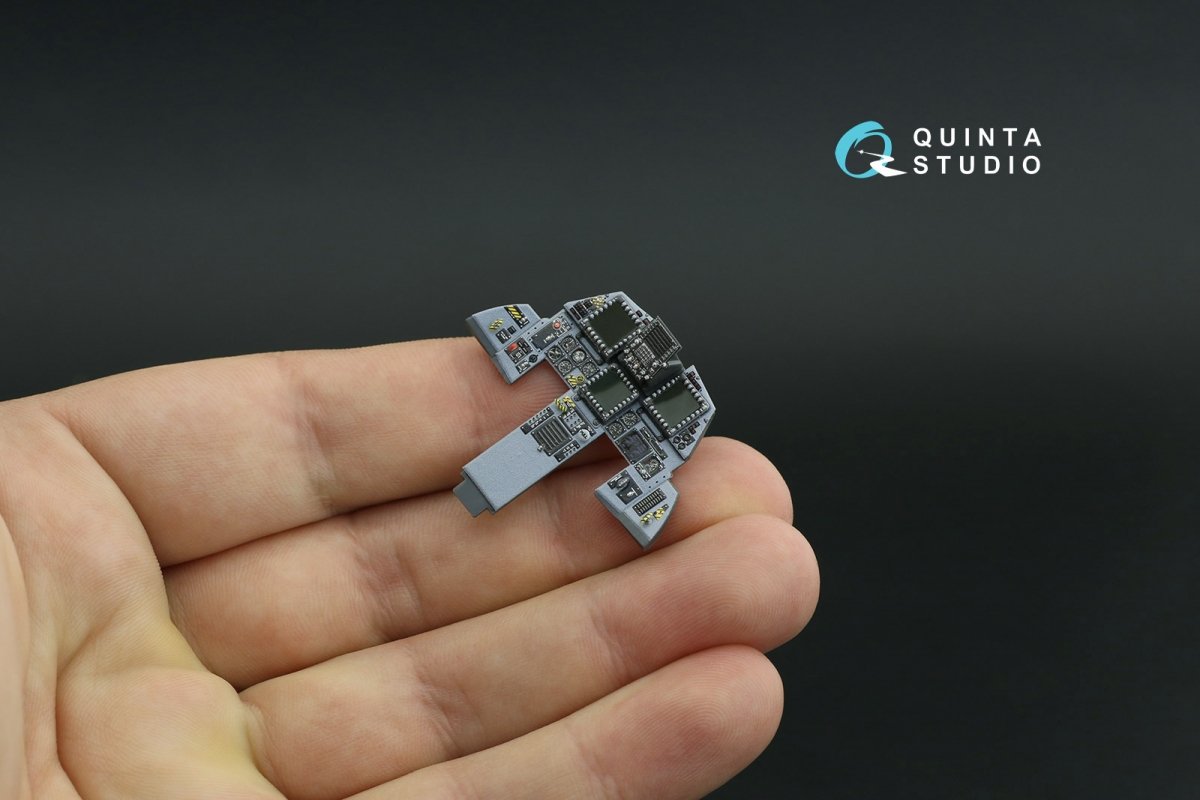 Quinta Studio QDS-32119 F-15E 3D-Printed &amp;amp; coloured Interior on decal paper ( Tamiya ) (small version) 1/32 – immagine 5