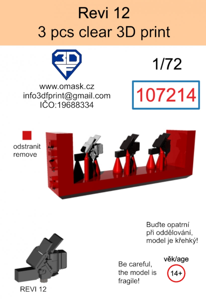 Omask 107214 Revi 12 clear 3D print (3 pcs) 1/72 – immagine 2
